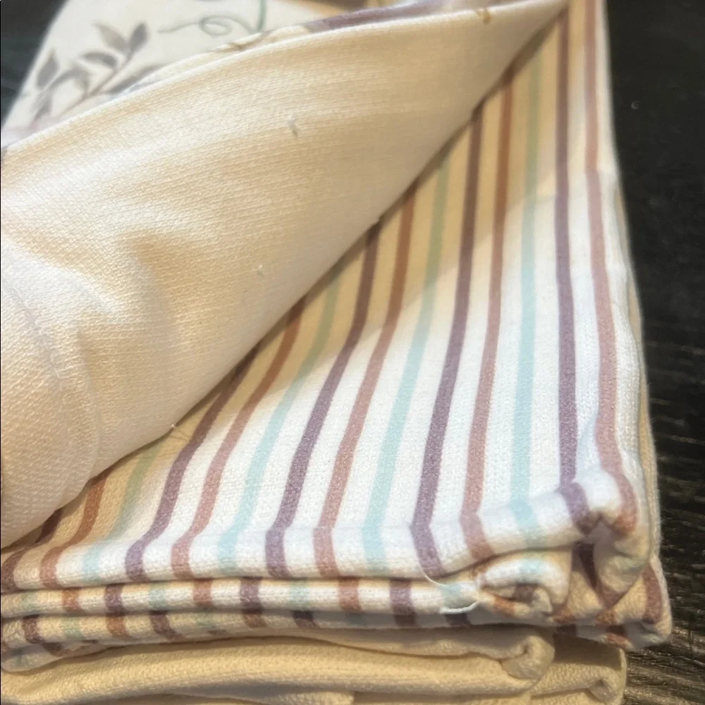 Cupcake & Cashmere Whimsical Pumpkin Kitchen Towels Cream/ Green & Purple 3 Pack